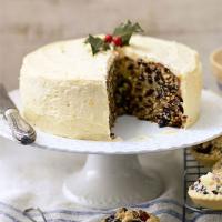 Fruitcake with apricot butter icing image