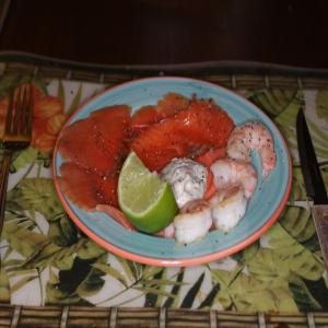 Salmon and Prawns (Shrimp) With Dill and Lime Aioli image
