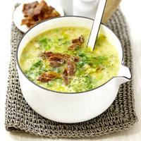 Potato & Savoy cabbage soup with bacon image