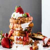 Cream Cheese Stuffed French Toast W/Strawberries and Whip Cream image