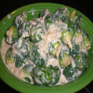 Brussels Sprouts With Onion Alfredo Sauce image