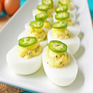 Roasted Jalapeño Deviled Eggs image
