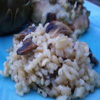 Mushrooom Thyme Risotto Also Known As Arborio Rice_image