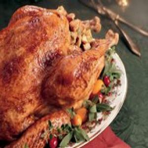 Glazed Roast Turkey with Cranberry Stuffing_image
