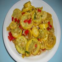 Roasted Red Bell Pepper Zucchini & Yellow Squash image