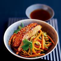 Japanese-Style Salmon with Noodle Stir-Fry Recipe_image