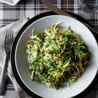 Kale, Cabbage, & Carrot Salad w/ Creamy Caper Dressing_image