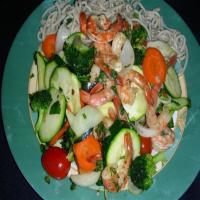 Grilled Veggies With Honey Chipotle Shrimp_image