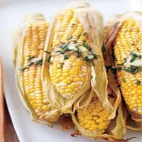 Corn on the Cob with Lime-Chive Butter_image