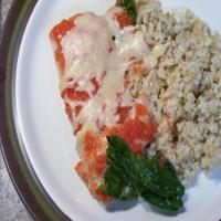Baked Fish With Spinach and Tomatoes image
