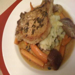 Cider Braised Pork Chops With Heaven and Earth image