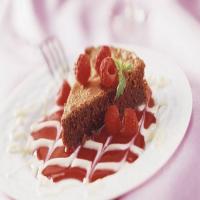 Brownie Torte with Raspberry Sauce image