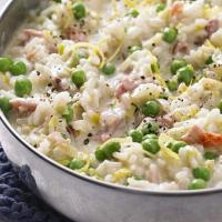 Oven-baked leek & bacon risotto image
