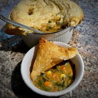 Vegetarian Pot Pie with Puff Pastry Crust image