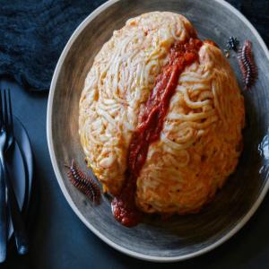 Meatball-Stuffed Pasta Brain_image