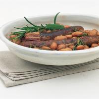 Braised Sausages with Borlotti Beans, Rosemary and Sage_image