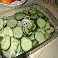 Easy Delicious Marinated Cucumber Slices image