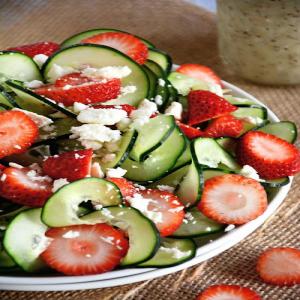 Cucumber & Strawberry Poppyseed Salad_image