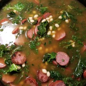 Big Ray's White Bean, Kale, and Kielbasa Soup image