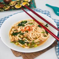 Miso Udon Noodles with Spinach and Tofu image