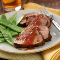 Grilled Pork Tenderloin with Peachy Barbecue Sauce_image