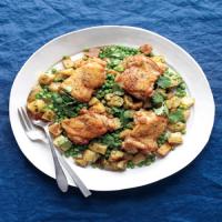 Easy Spiced Chicken with Potatoes and Peas image
