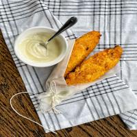 Air Fried Cornflake Crusted Chicken Tenders with Honey Mustard_image