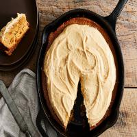 Apple Skillet Cake With Salted Caramel Frosting_image