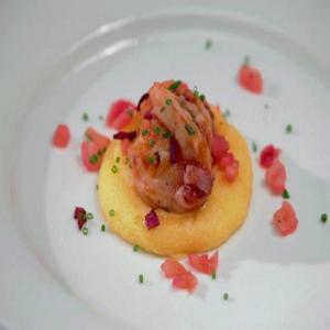 LoLa Shrimp and Parmesan Polenta Grits with Tomato Basil Concasse image