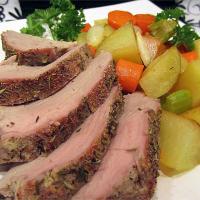 Herb Roasted Pork Loin and Potatoes image