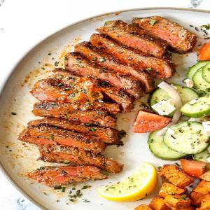 New York Strip Steaks (Grilled or Skillet) with HARISSA BUTTER_image