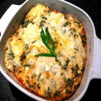 Baked Cheesy Eggs With Leeks and Tarragon_image