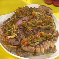 Garlic-Buttered Sliced Steak with Onions image