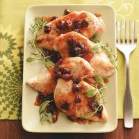 Chicken Cutlets with Citrus Cherry Sauce image