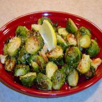 Garlic Parmesan Roasted Brussels Sprouts image