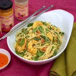 Low Carb Crab & Prawn Vermicelli Noodle Salad_image