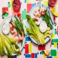 10-Minute Shrimp with Green Beans and Creamy Lemon-Dill Dip image