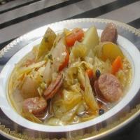 Portuguese Sausage and Cabbage Soup image