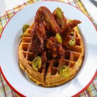 Maple BBQ Chicken and Sweet Potato Waffles image