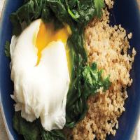Sauteed Spinach with Poached Eggs image
