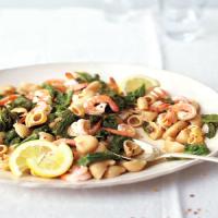 Mustard Greens, Shrimp, and Anchovy Pasta_image