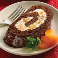 Chocolate Roulade with Apricot Cream image