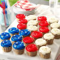 Patriotic Cookie & Cream Cupcakes image