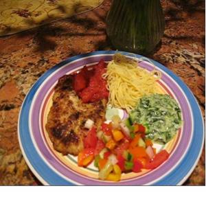 Herb & Parmigiano Crusted Tilapia With Quick Tomato Sauce image
