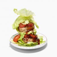 Teriyaki Salmon Burger Lettuce Wraps image