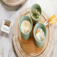Baked Eggs with Bacon, Cheese, and Herbs image
