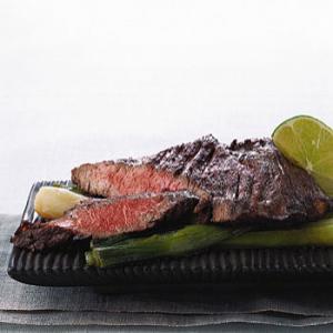 Sauteed Skirt Steak with Braised Scallions Recipe | Epicurious.com_image