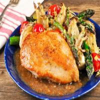 Limoncello Chicken with roasted fennel and asparagus_image