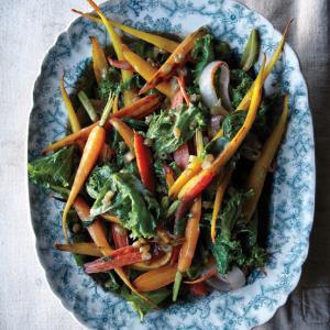 Carrots and Greens with Dilly Bean Vinaigrette_image