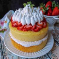 Strawberry Shortcake Cheesecake Cake image